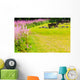 Picnic table and benches in Norway, Europe. Wall Decal