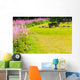 Picnic table and benches in Norway, Europe. Wall Decal