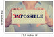woman hands card crossed off first two letters word impossible Wall Decal