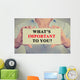 Businesswoman hands holding sign What is important to you  Wall Decal