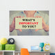 Businesswoman hands holding sign What is important to you  Wall Decal