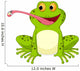 Happy frog cartoon catching fly Wall Decal