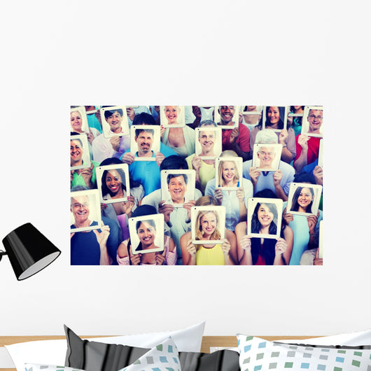 Diversity Casual People Communication Technology Concept Wall Decal