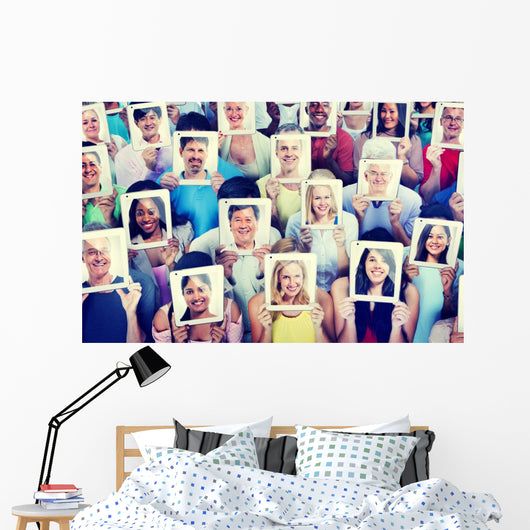 Diversity Casual People Communication Technology Concept Wall Decal