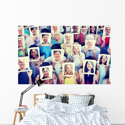 Diversity Casual People Communication Technology Concept Wall Decal
