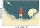Retro Rocket Spaceship Wall Decal