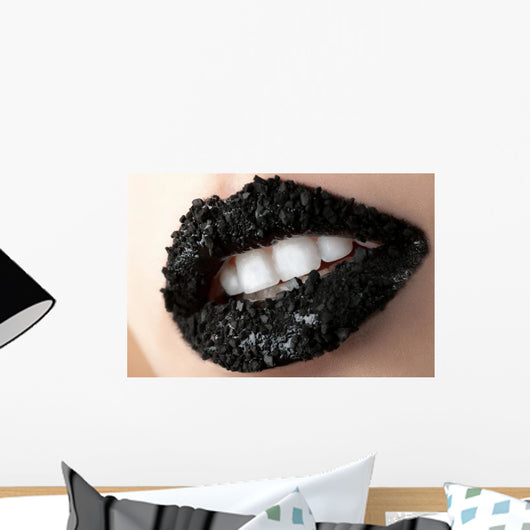 Coal Black Lips Wall Decal