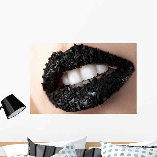 Coal Black Lips Wall Decal