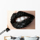 Coal Black Lips Wall Decal