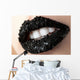 Coal Black Lips Wall Decal