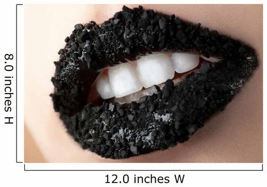 Coal Black Lips Wall Decal