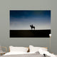 Pferd und Reiter vor Himmel Wall Decal
