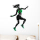 Jumping Fitness Woman Wall Decal