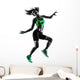 Jumping Fitness Woman Wall Decal