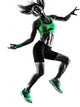 Jumping Fitness Woman Wall Decal