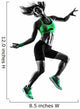 Jumping Fitness Woman Wall Decal