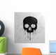 Black Dripping Skull Wall Decal