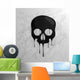 Black Dripping Skull Wall Decal