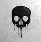 Black Dripping Skull Wall Decal