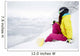 snowboarder woman sitting on snow mountain slope Wall Decal