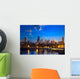 Chicago skyline at dusk, IL, United States Wall Decal