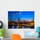 Chicago skyline at dusk, IL, United States Wall Decal