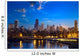 Chicago skyline at dusk, IL, United States Wall Decal