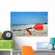 Kayak Paddles on the sand Wall Decal