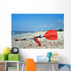 Kayak Paddles on the sand Wall Decal