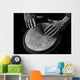 Low key picture of a bongo Player Wall Decal