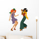 Disco girls dancing Wall Decal