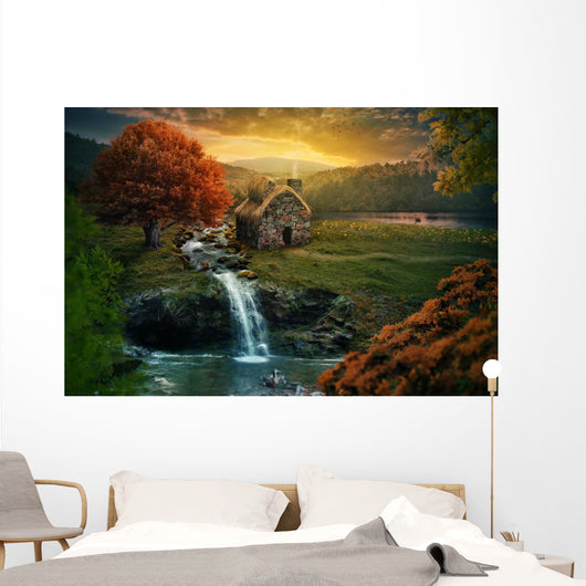 Peaceful cottage Wall Decal