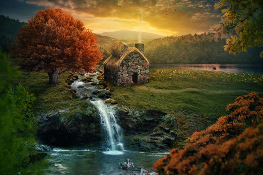 Peaceful cottage Wall Decal
