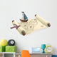 Treasure map and toy boat Wall Decal