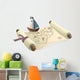 Treasure map and toy boat Wall Decal