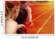 Relay race handing over female male Wall Decal