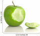 Green apple with bite taken out, on white Wall Decal