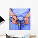 Doctor with stethoscope in handcuffs Wall Decal