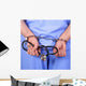 Doctor with stethoscope in handcuffs Wall Decal