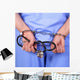 Doctor with stethoscope in handcuffs Wall Decal
