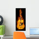Guitar in fire Wall Decal