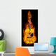 Guitar in fire Wall Decal