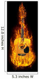 Guitar in fire Wall Decal