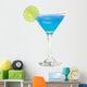 fresh blue cocktail Wall Decal