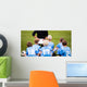 Soccer football coach tactic strategy speech. kids listening. Wall Decal