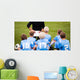 Soccer football coach tactic strategy speech. kids listening. Wall Decal