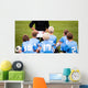 Soccer football coach tactic strategy speech. kids listening. Wall Decal