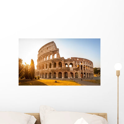 Colosseum At Sunrise, Rome Wall Decal shown on a wall