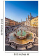 Neptune fountain from above in Navona square, Rome, Italy Wall Decal