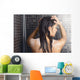 Female Shampoo Hair Wall Decal